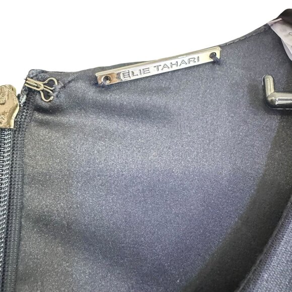 Elie Tahari Women's Black Short Sleeve Jaelyn Dress Size 6 - Picture 8 of 15